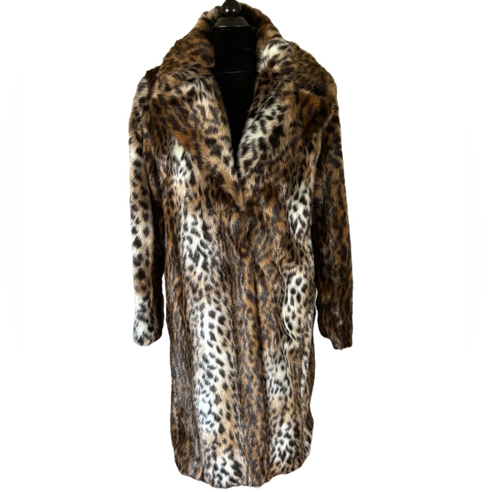 W‎ BY WORTH Faux Leopard Coat NWT IN MEDIUM